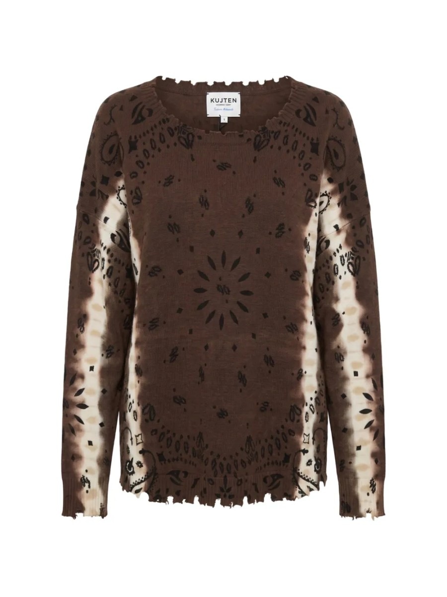 Bandana-Print Cashmere Sweater