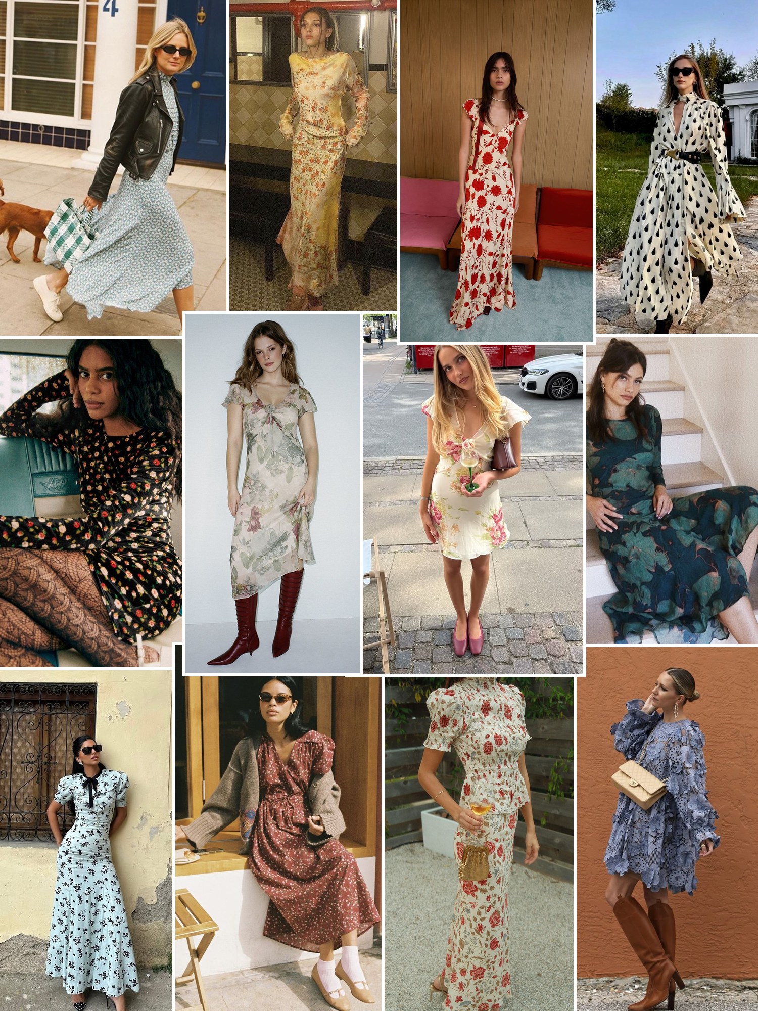 Street style collage of women wearing Old Navy x Altuzarra