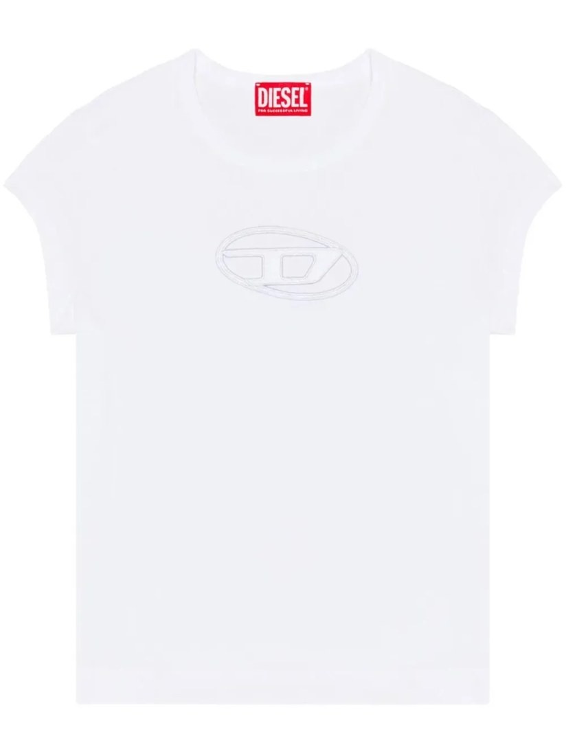 T-Angie chest-logo T-shirt