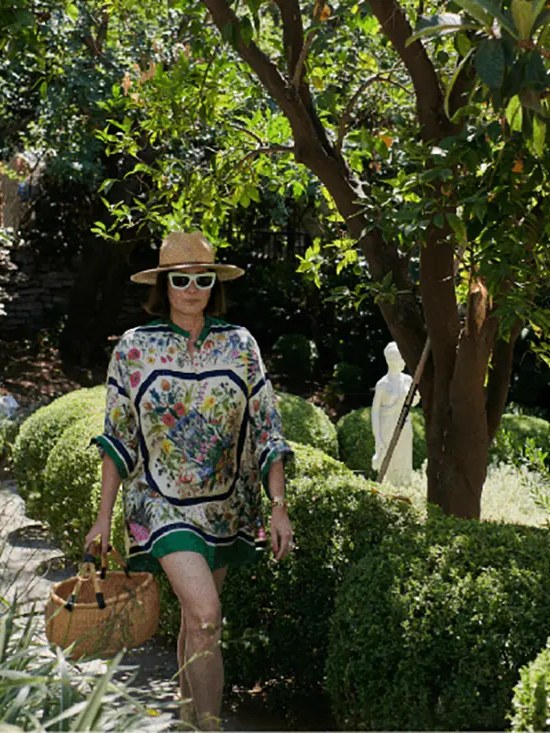 Marie du Petit Thouars walking through her leafy garden