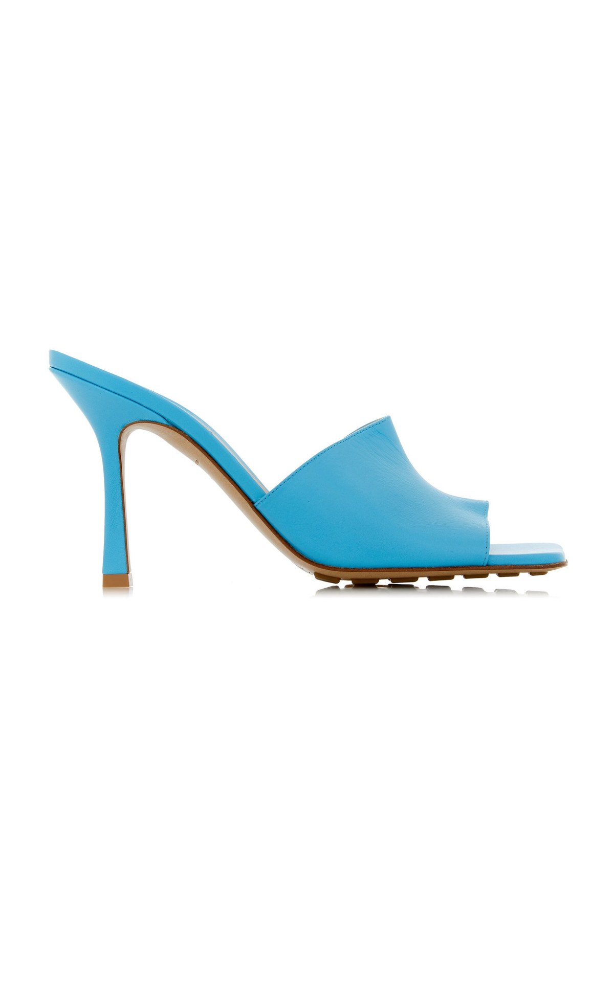 Stretch Leather Slide Sandals
