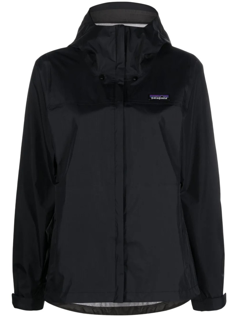 Torrentshell 3L Rain hooded logo-patch jacket