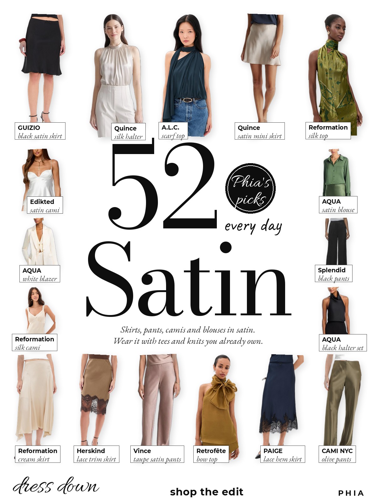 Everyday Satin collage