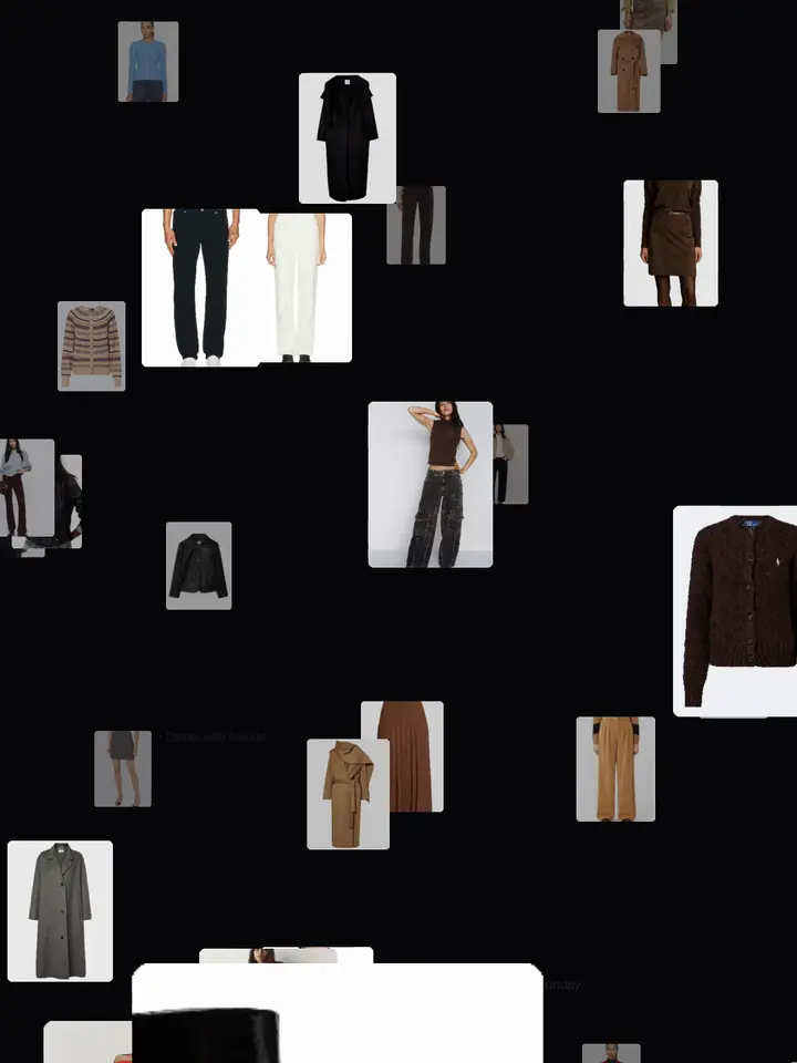 Phia ad: fall product cards tagged Apple picking, Rainy commute and First cold snap float in 3D, then pull into a spinning ball that bursts into a blue orb. Never guess what to wear. Daily outfit recs from your free digital closet.