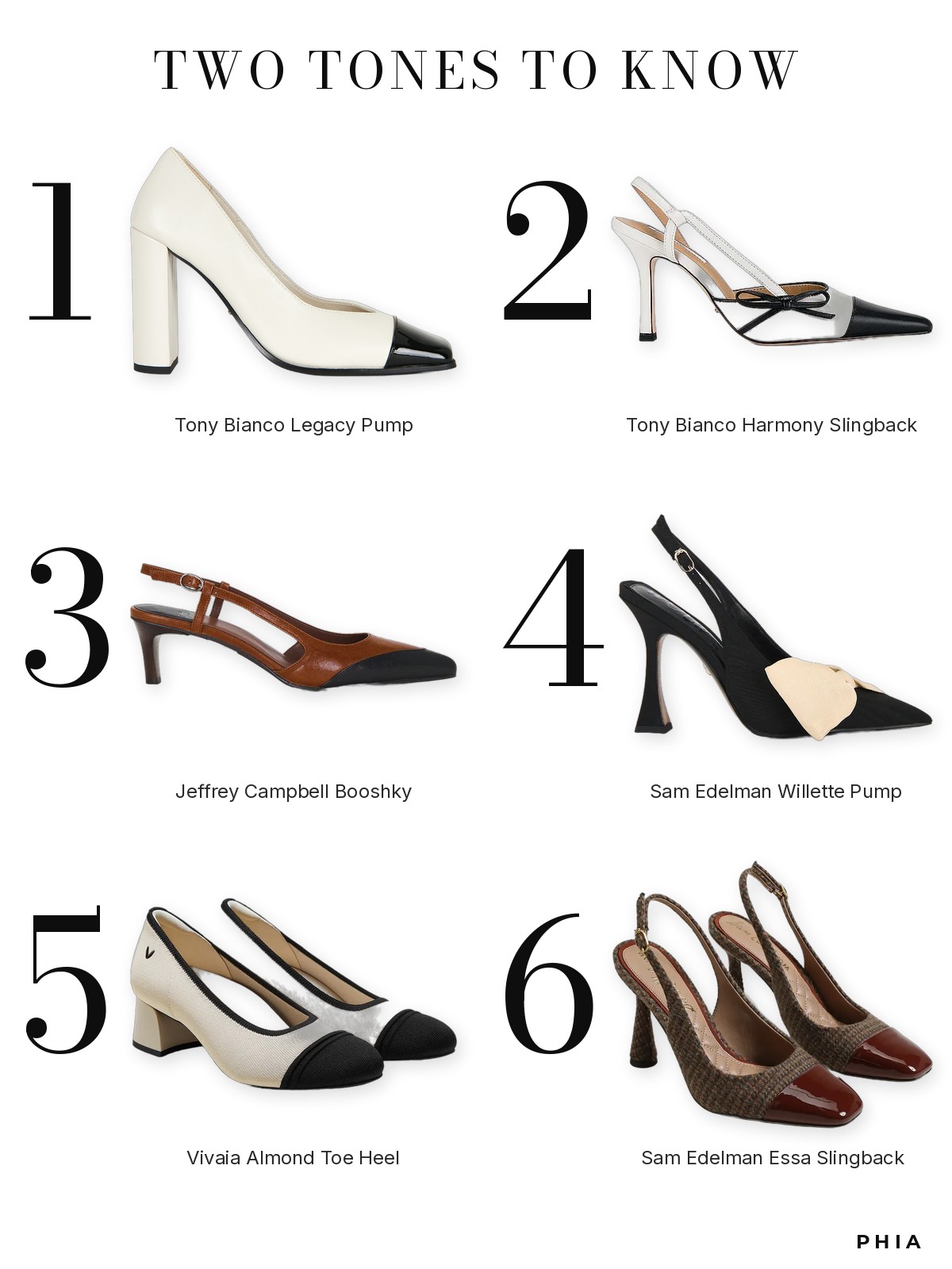 Two Tone Heels collage