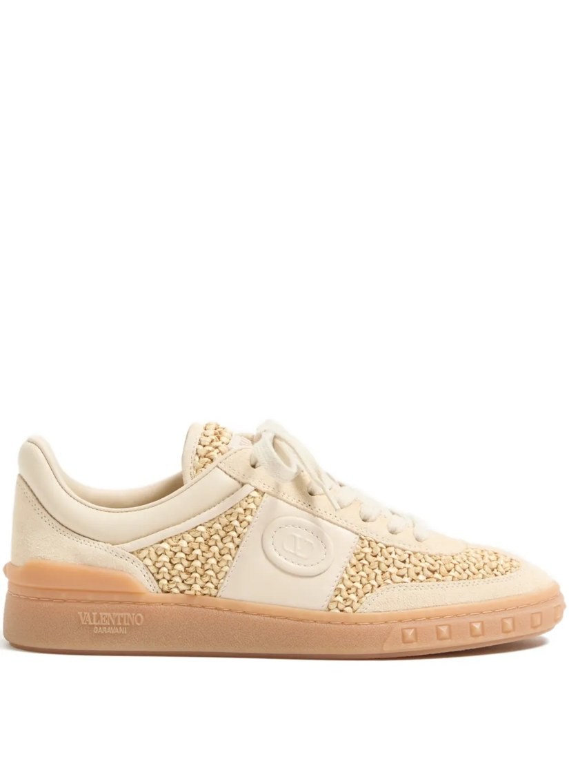 Upvillage sneakers in woven raffia fabric