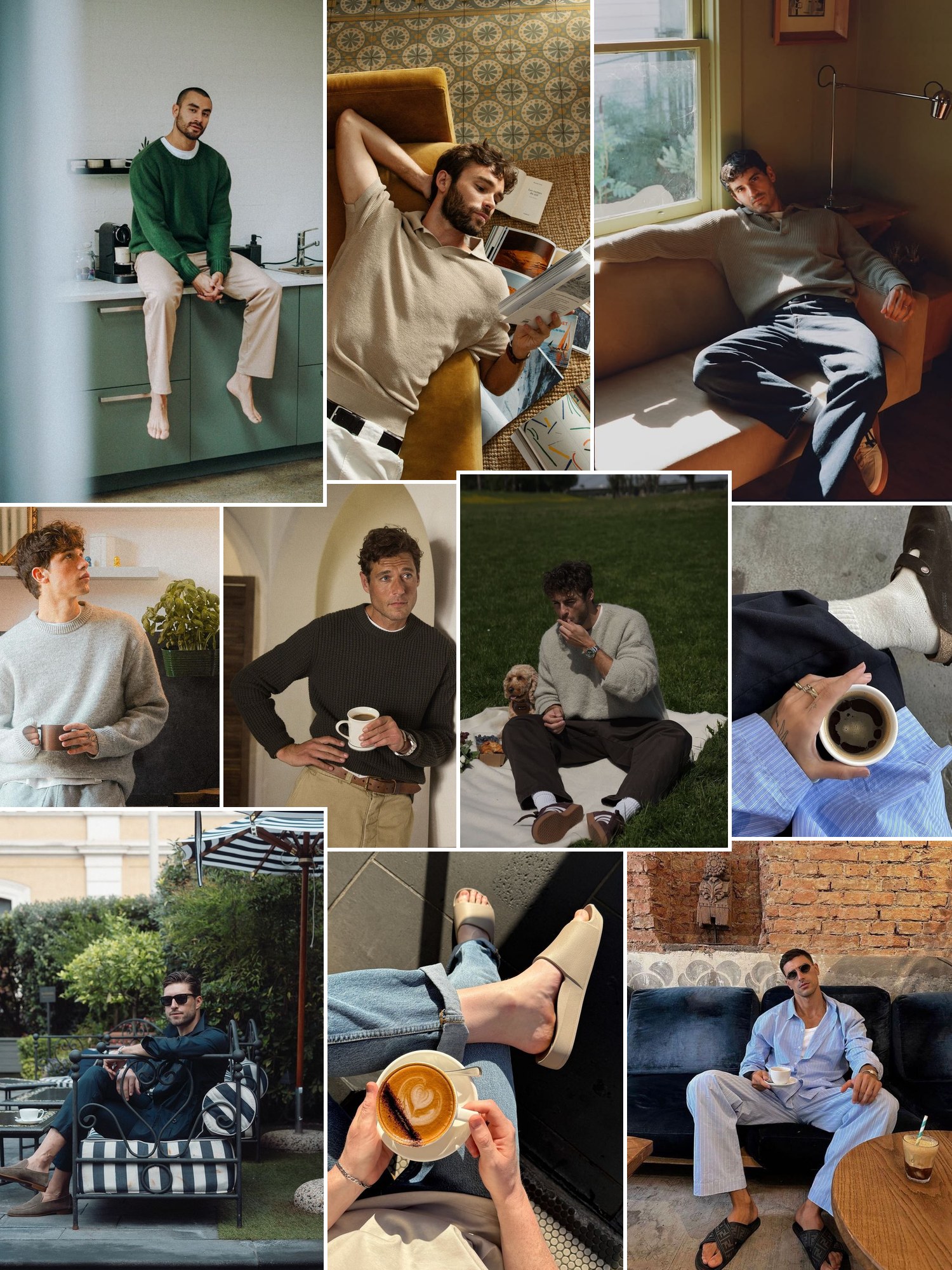 Street style collage of women wearing just because gifts for him