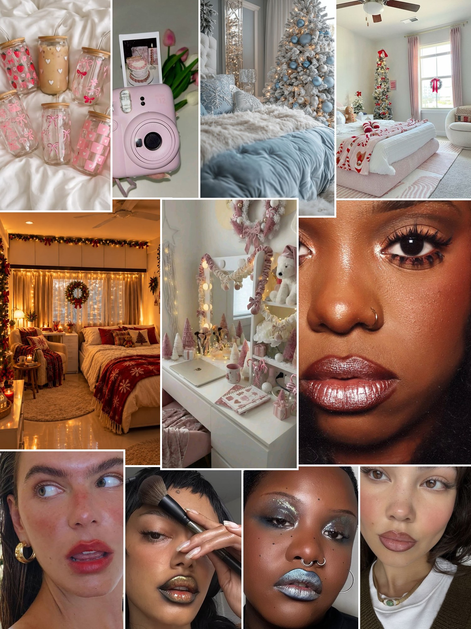Street style collage of women wearing gifts for teen girls