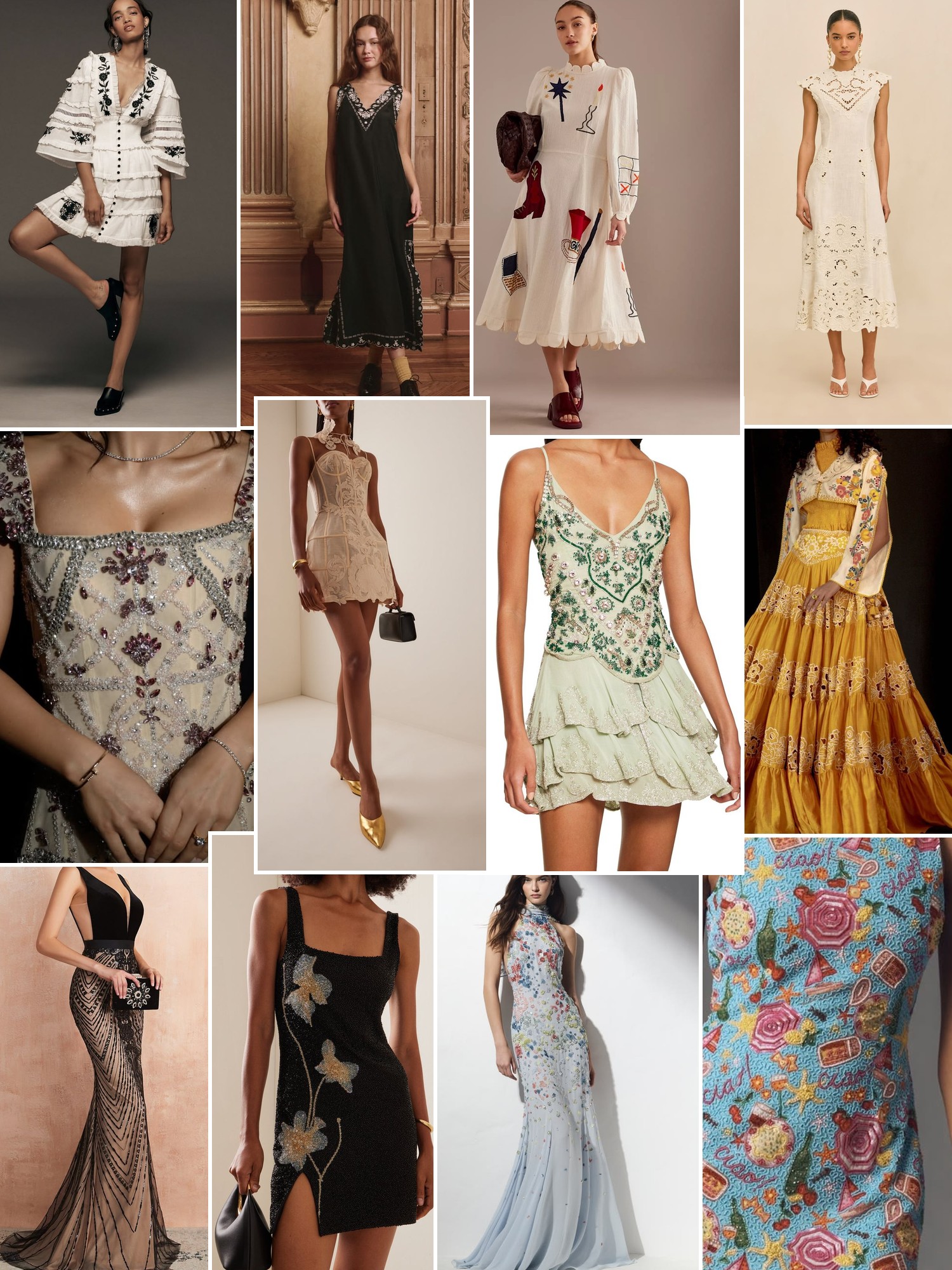 Collage of runway looks, campaign shots and street style outfits that capture the Chorus mood