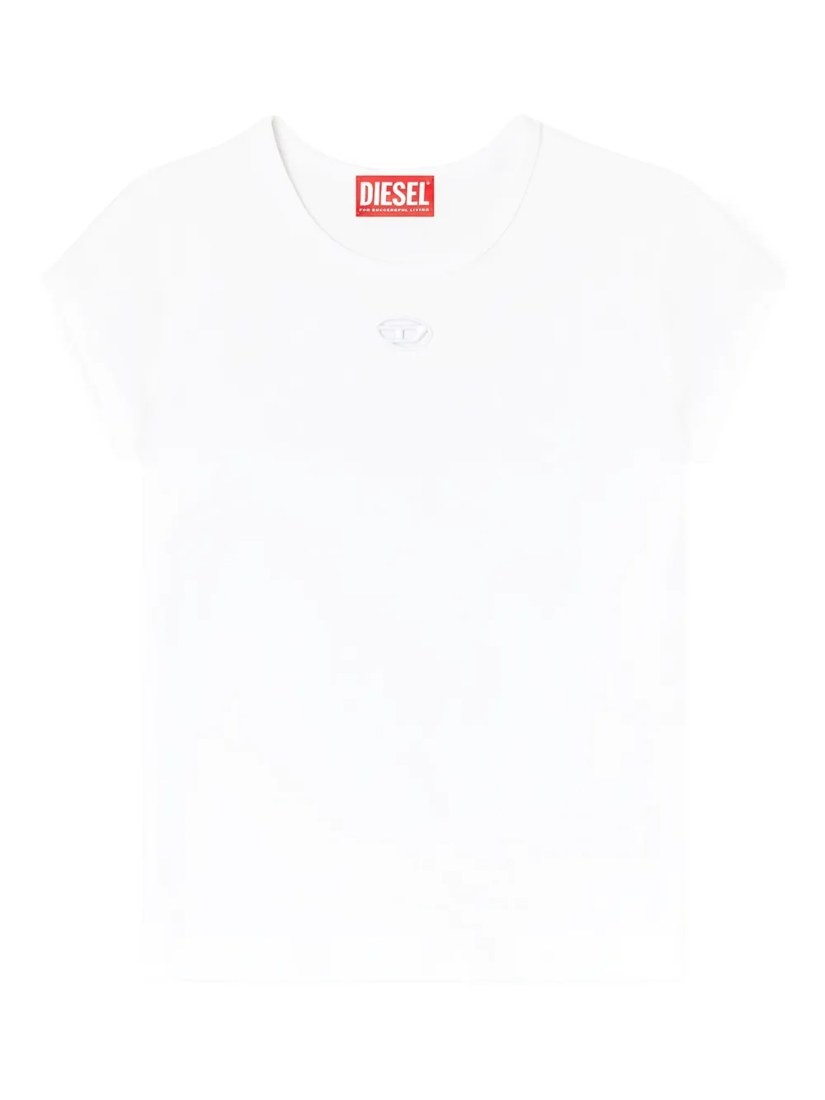 T-Angie logo-embroidery T-shirt