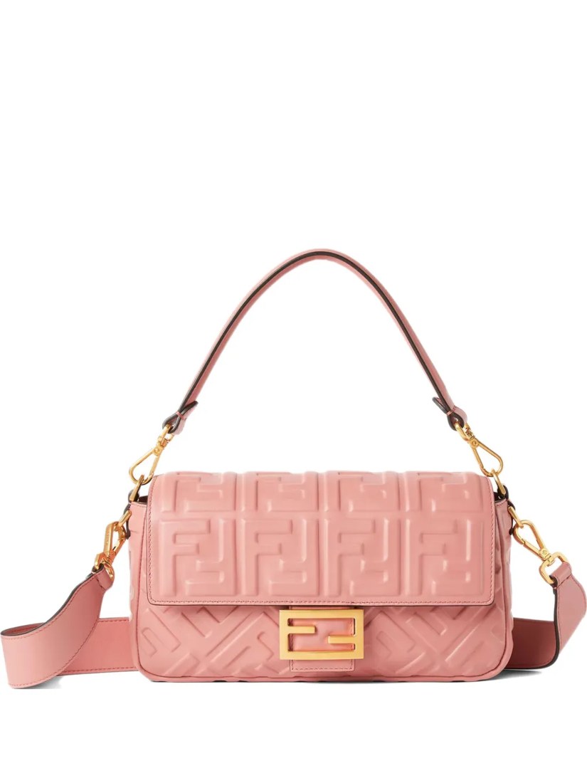 Medium Baguette FF logo quilted shoulder bag