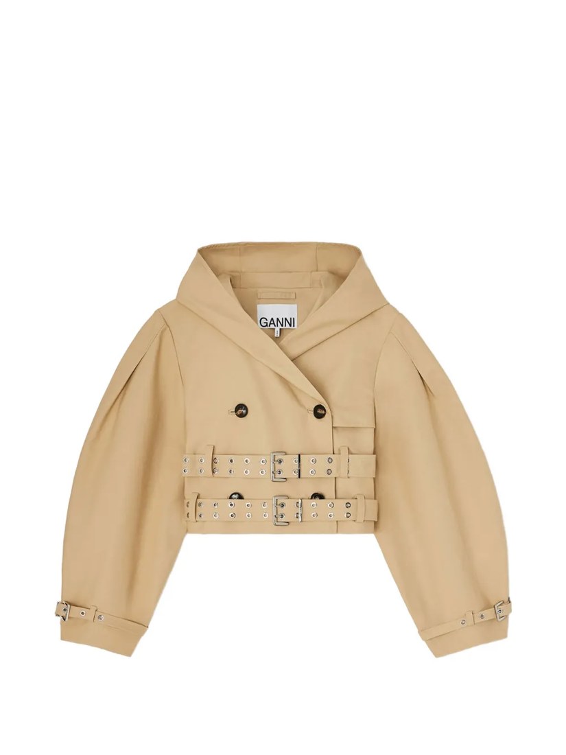 Trench jacket in double cotton