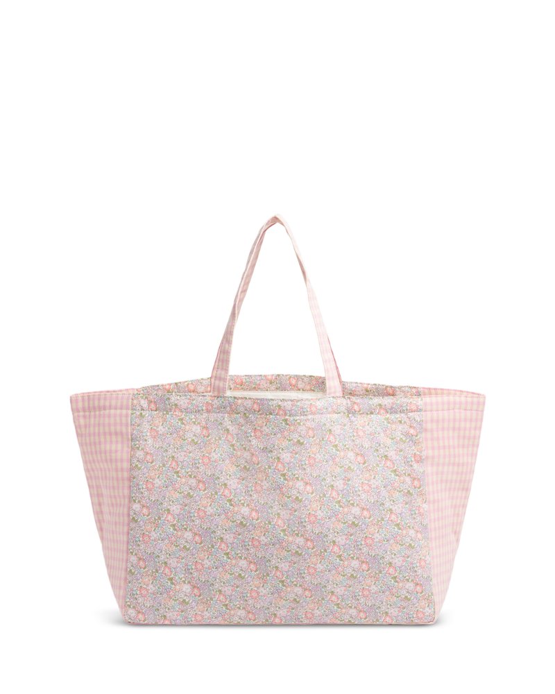 Large Printed Cotton Everything Tote Bag