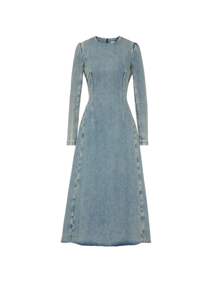 Denim midi dress
