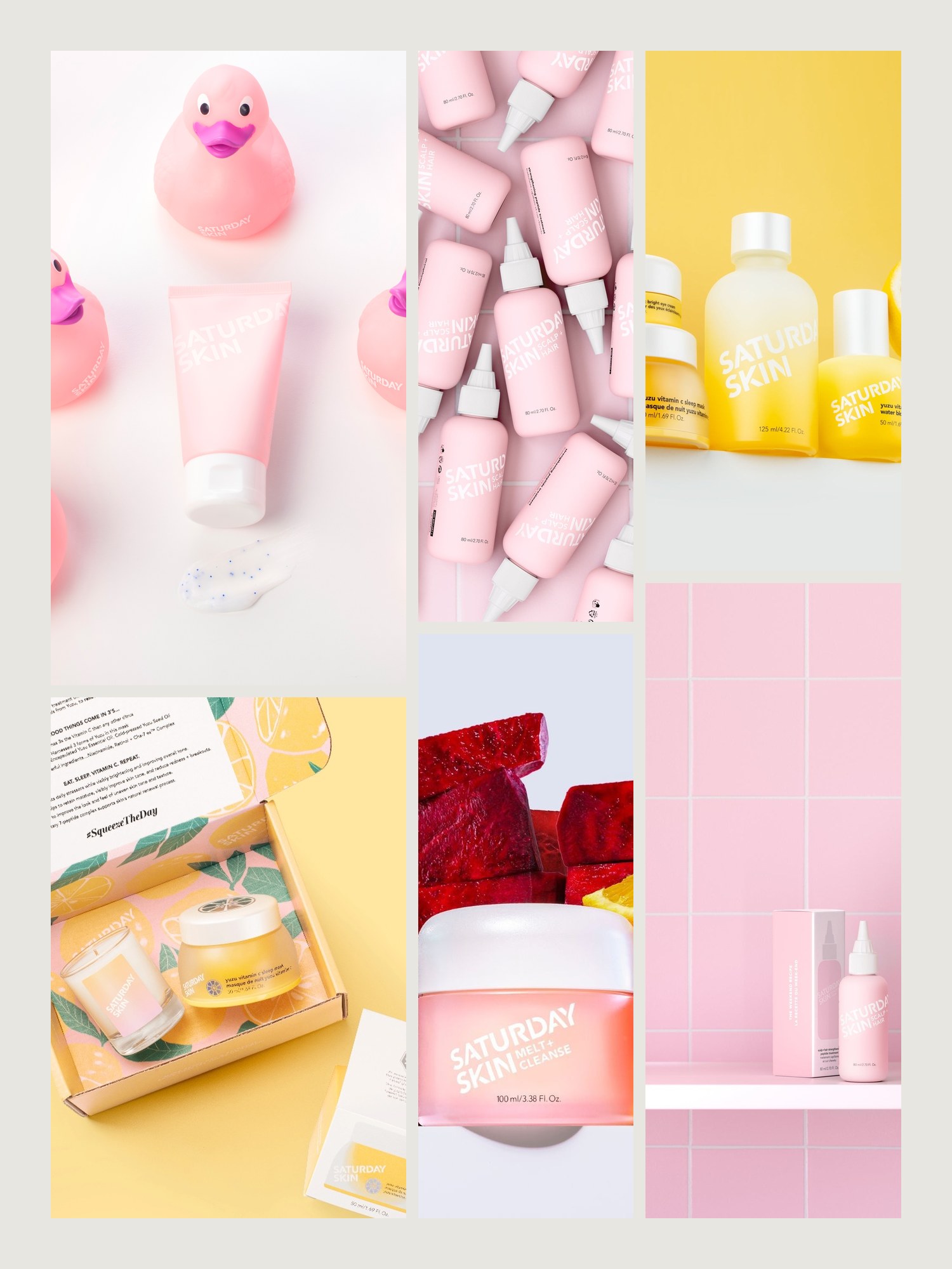 Collage: Saturday Skin mood board