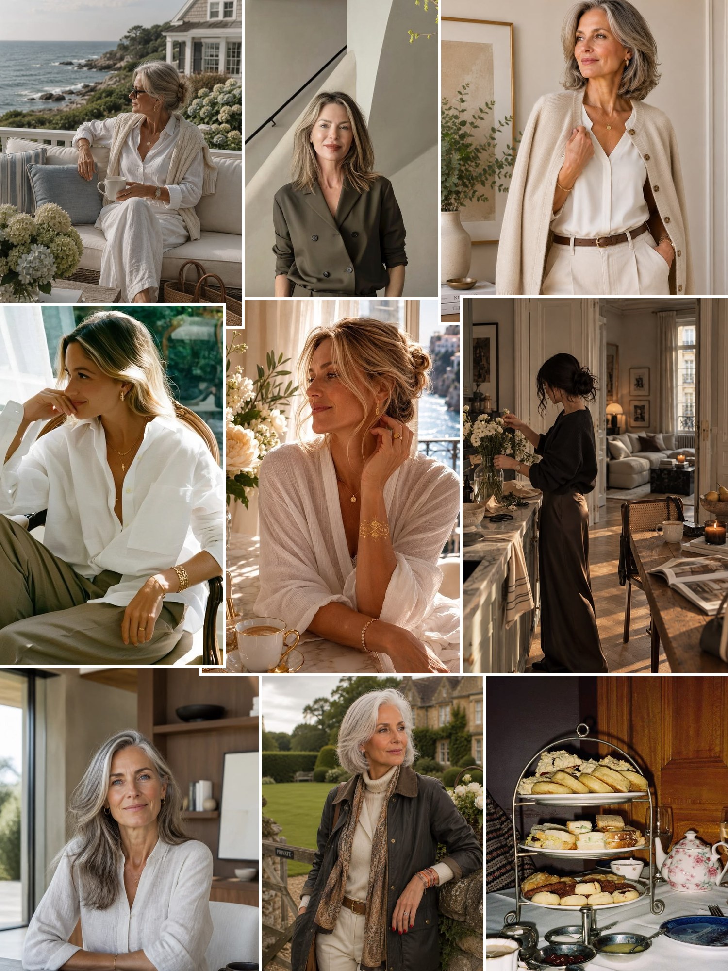 Street style collage of women wearing birthday gifts for mother in law