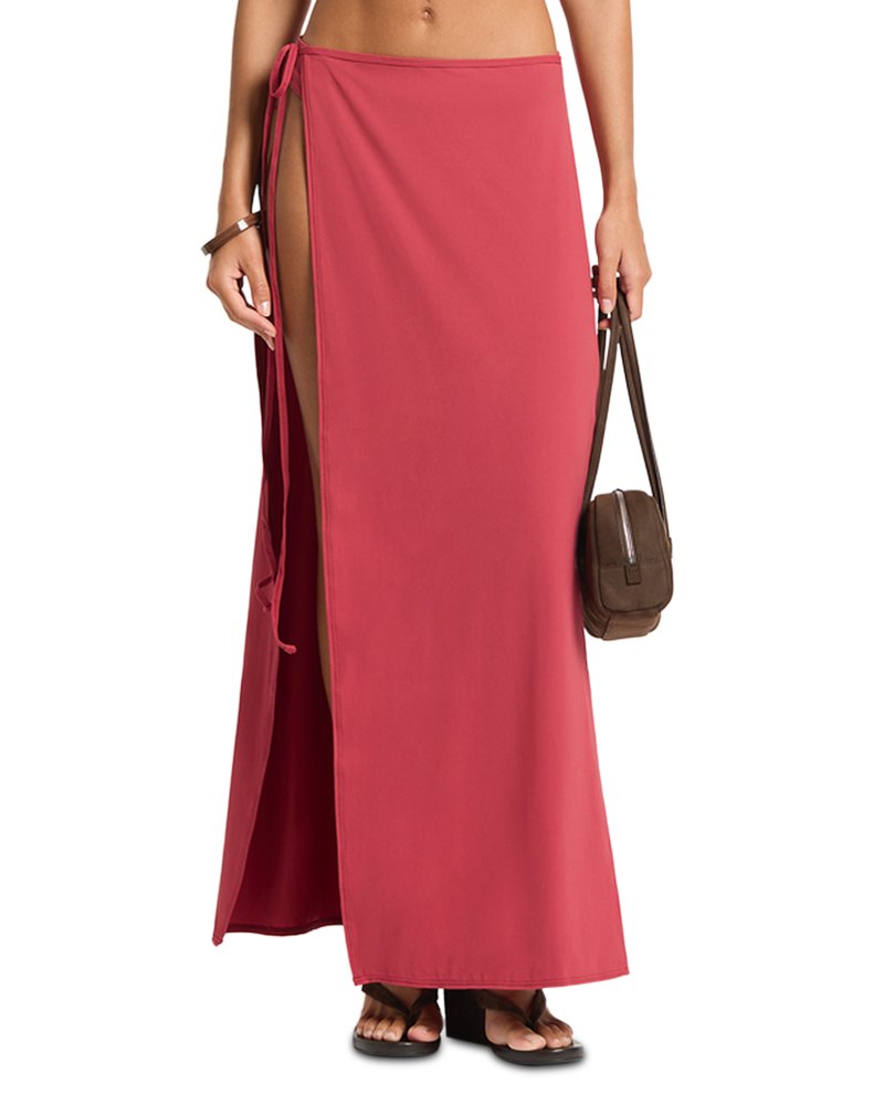 Wynn Side Tie Swim Cover Up Maxi Skirt