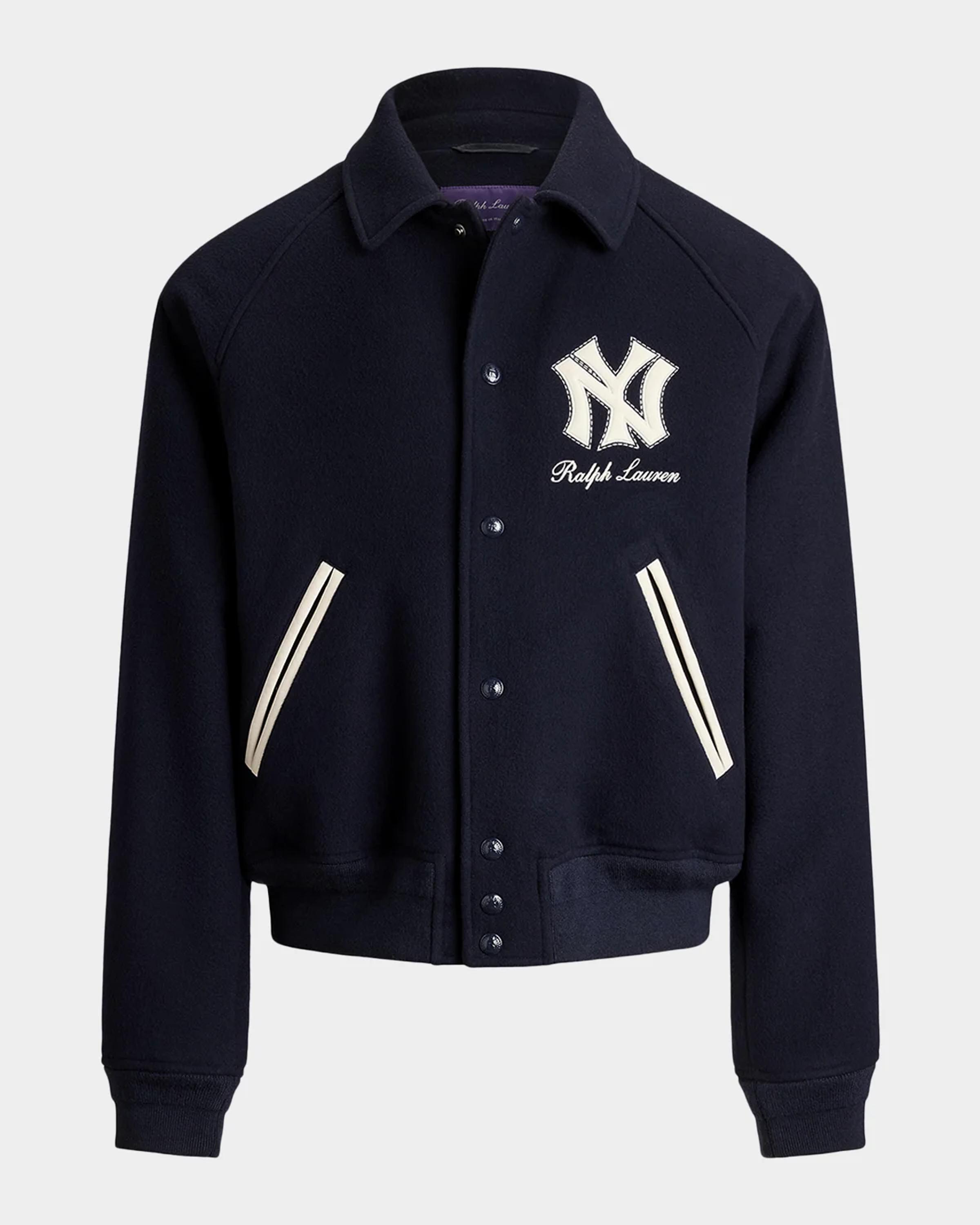 Men's Yankees Wool Shearling-Lined Jacket