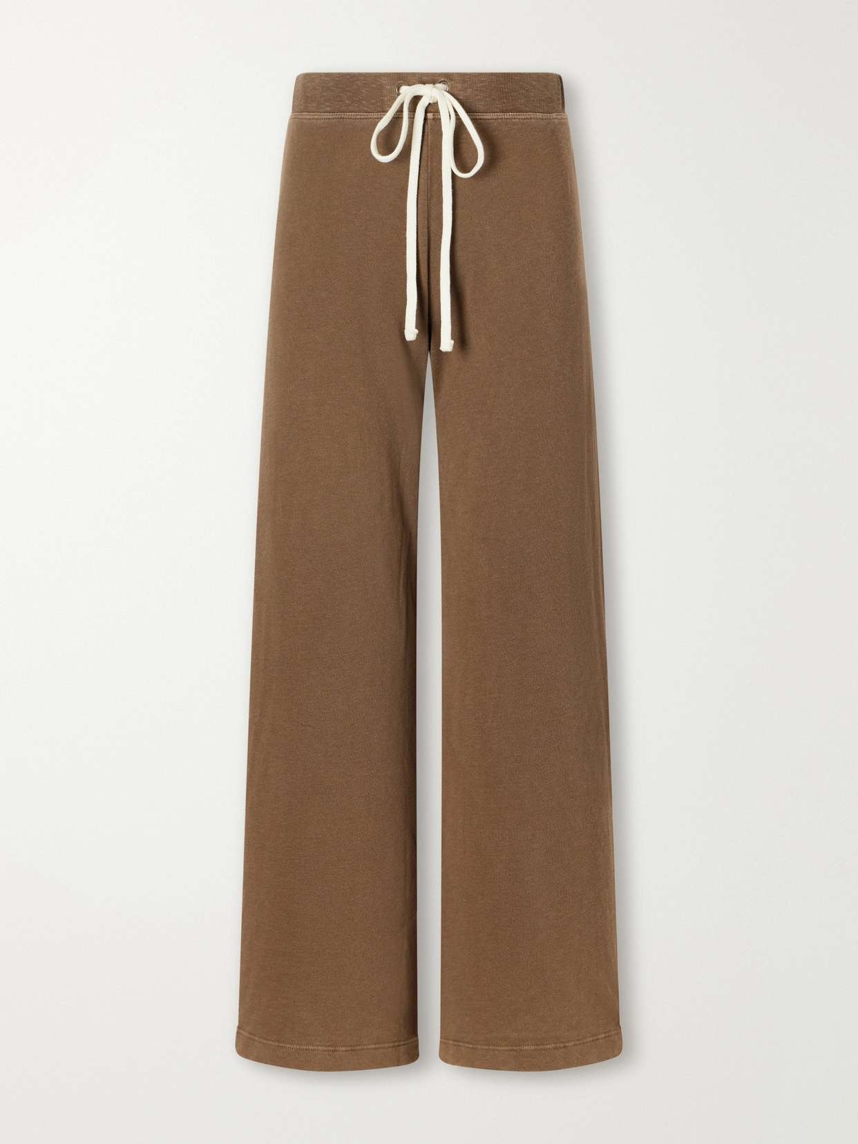 Cotton-terry wide-leg sweatpants