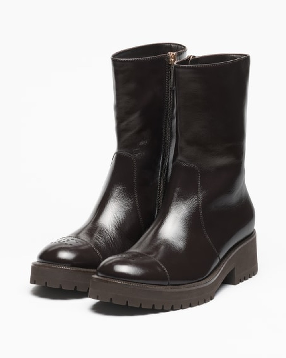 Chanel Mid-Calf Boots, Dark Brown