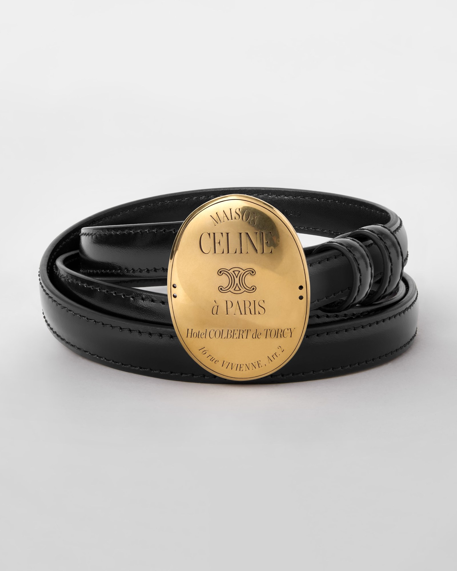 Mini Maison Celine Belt in Taurillon Leather