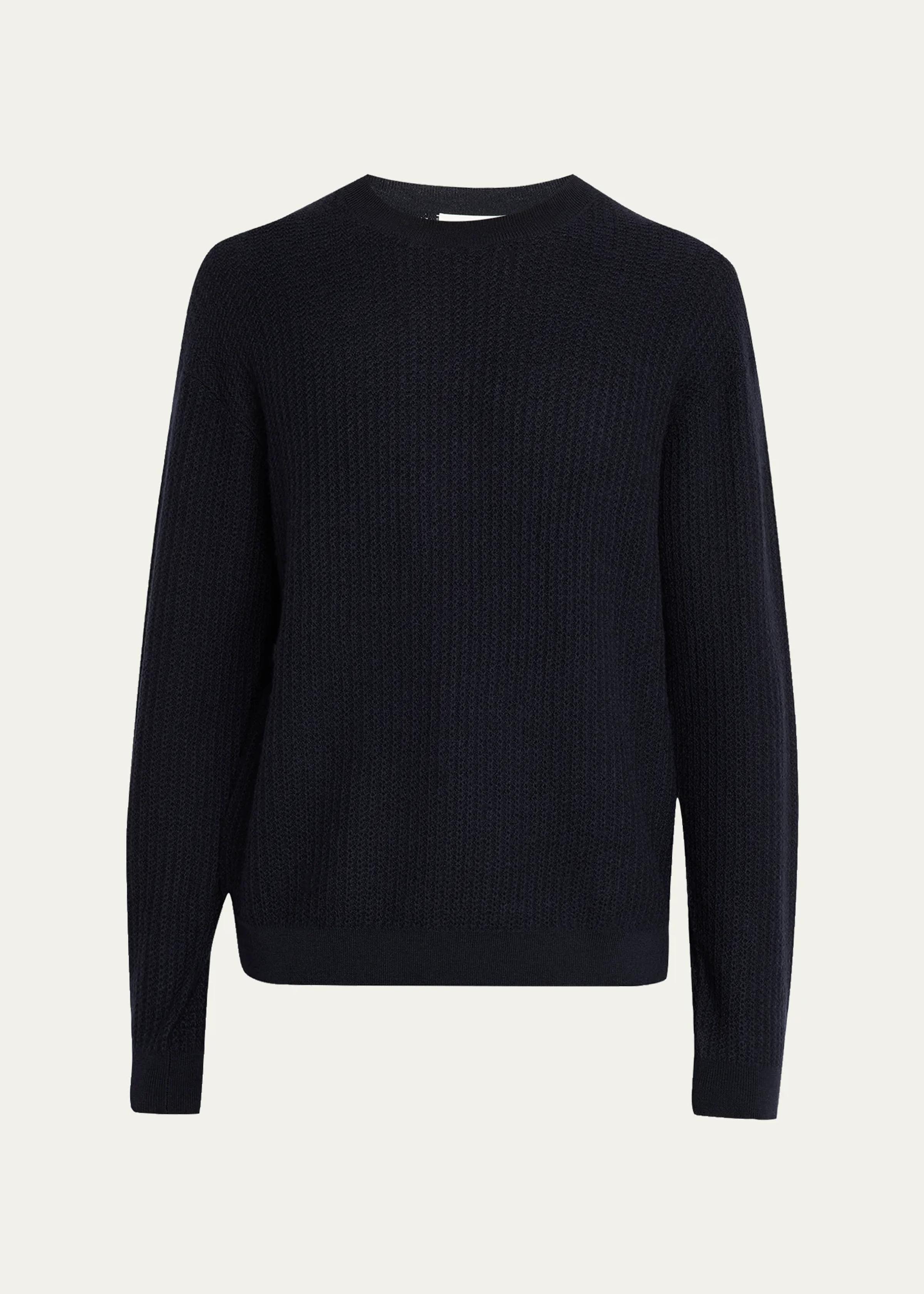 Textured Wool Crewneck Sweater