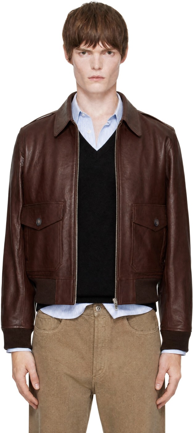 Brown Short Leather Jacket