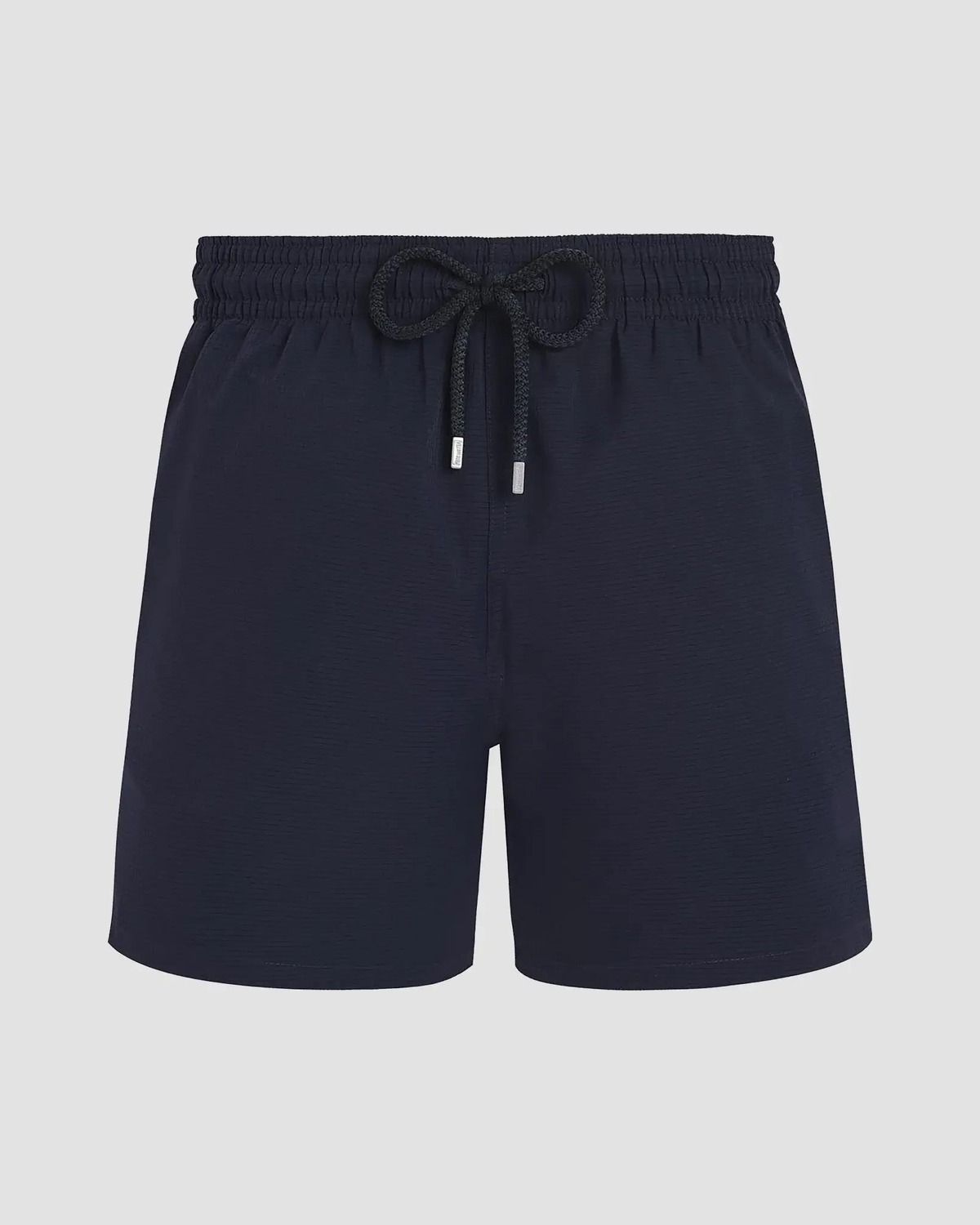 Solid Micro-Perforated Light Swim Shorts in Navy