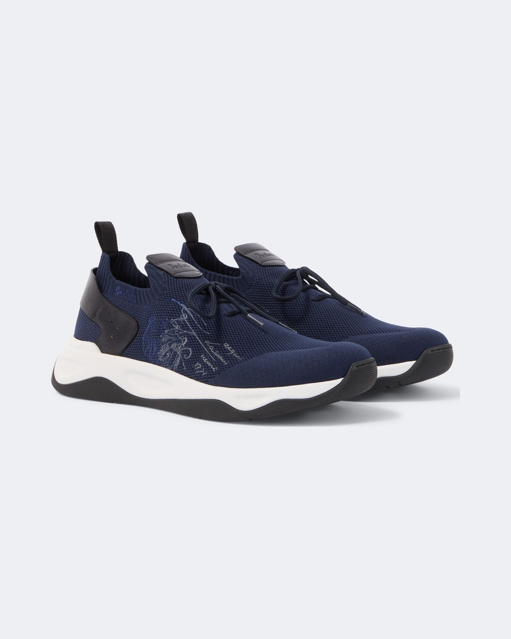 Shadow Leather-Trimmed Knitted Sneakers