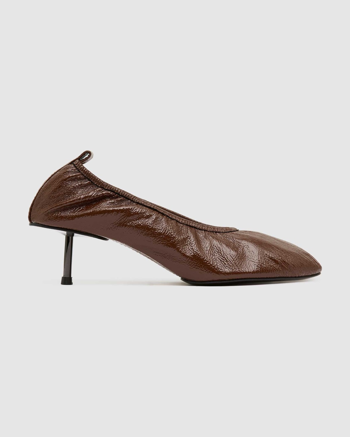 Classic Ballet Heels in Patent Liqueur