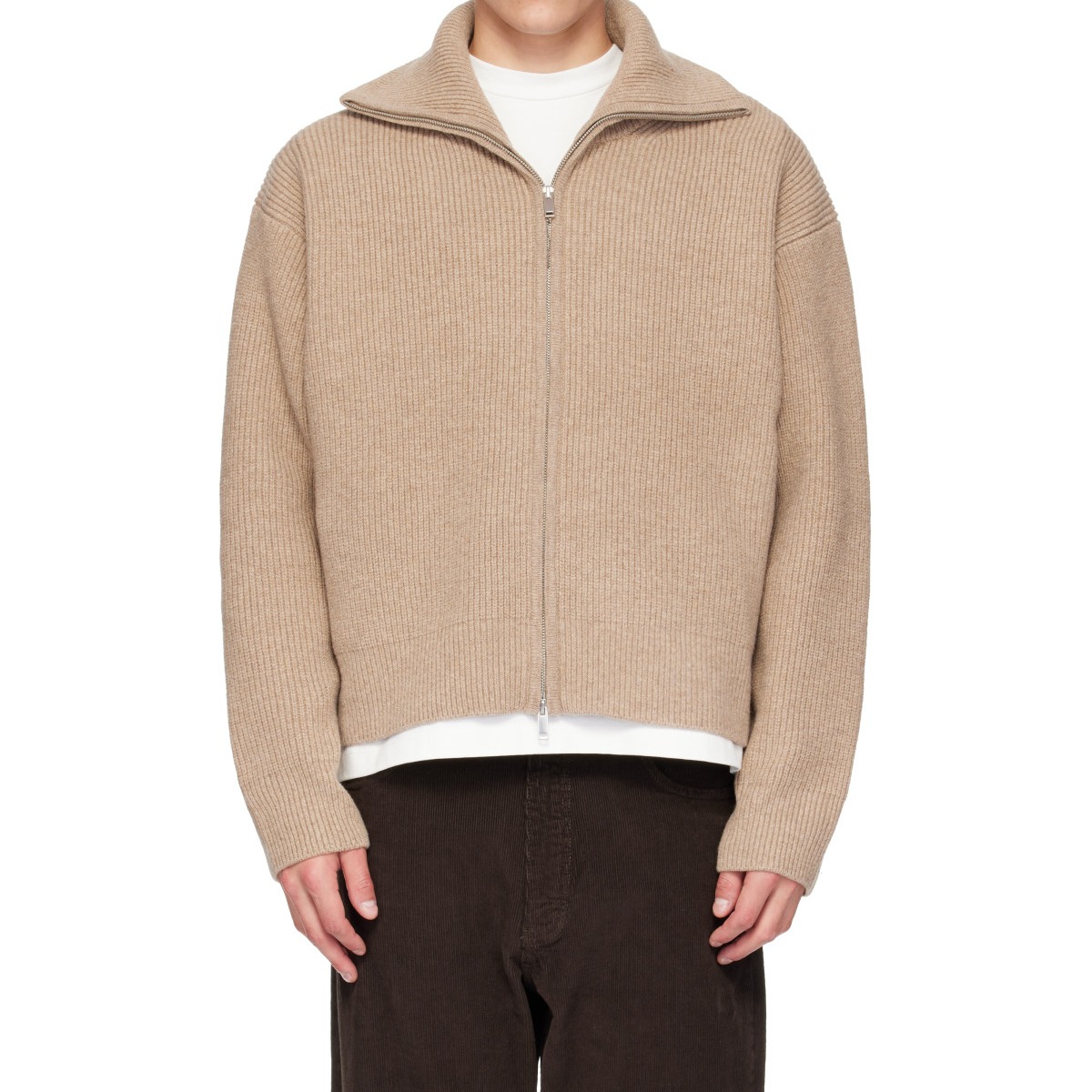 Beige Sandos Knit Jacket