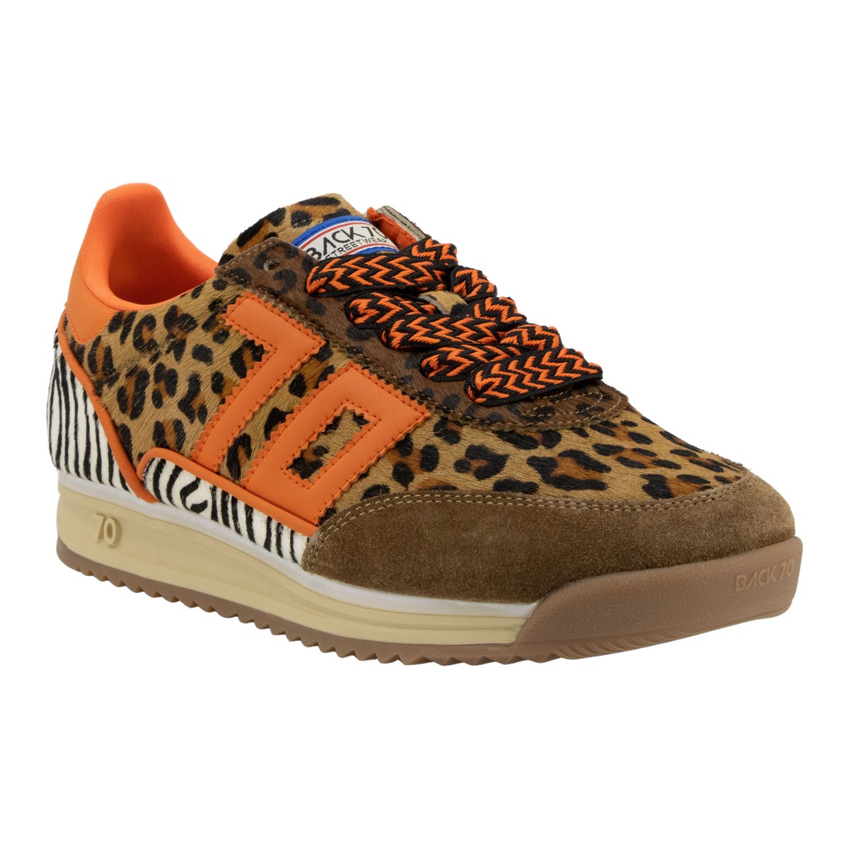 Jogger L Sneakers in Mix Cuoio Orange