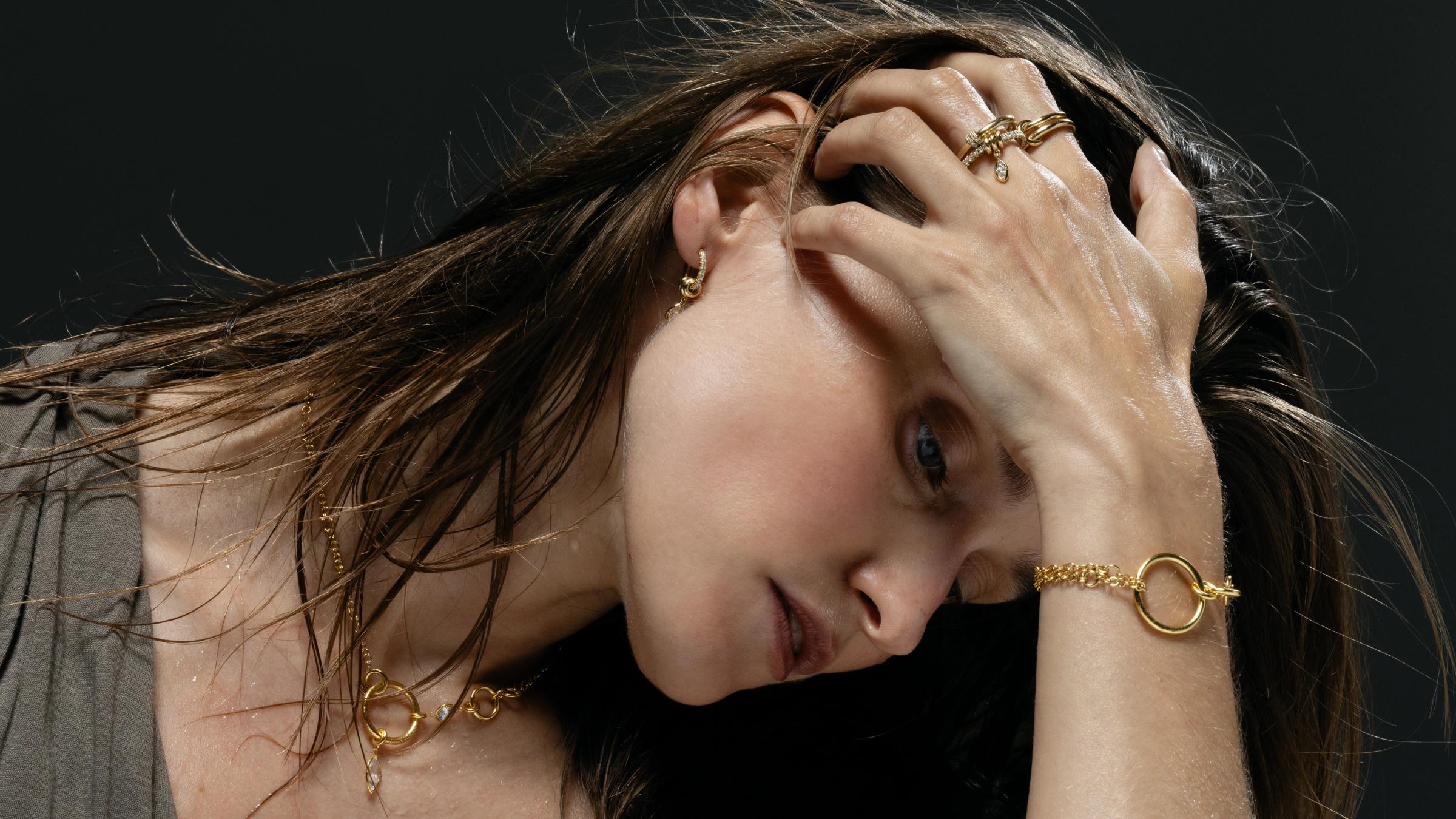 Spinelli Kilcollin Rings: Linked Bands in 18K Yellow Gold