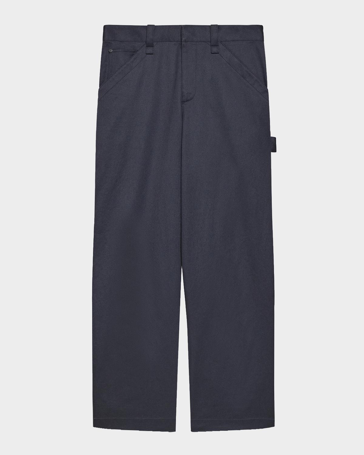 Men's Flat-Front Cotton Five-Pocket Chino Pants