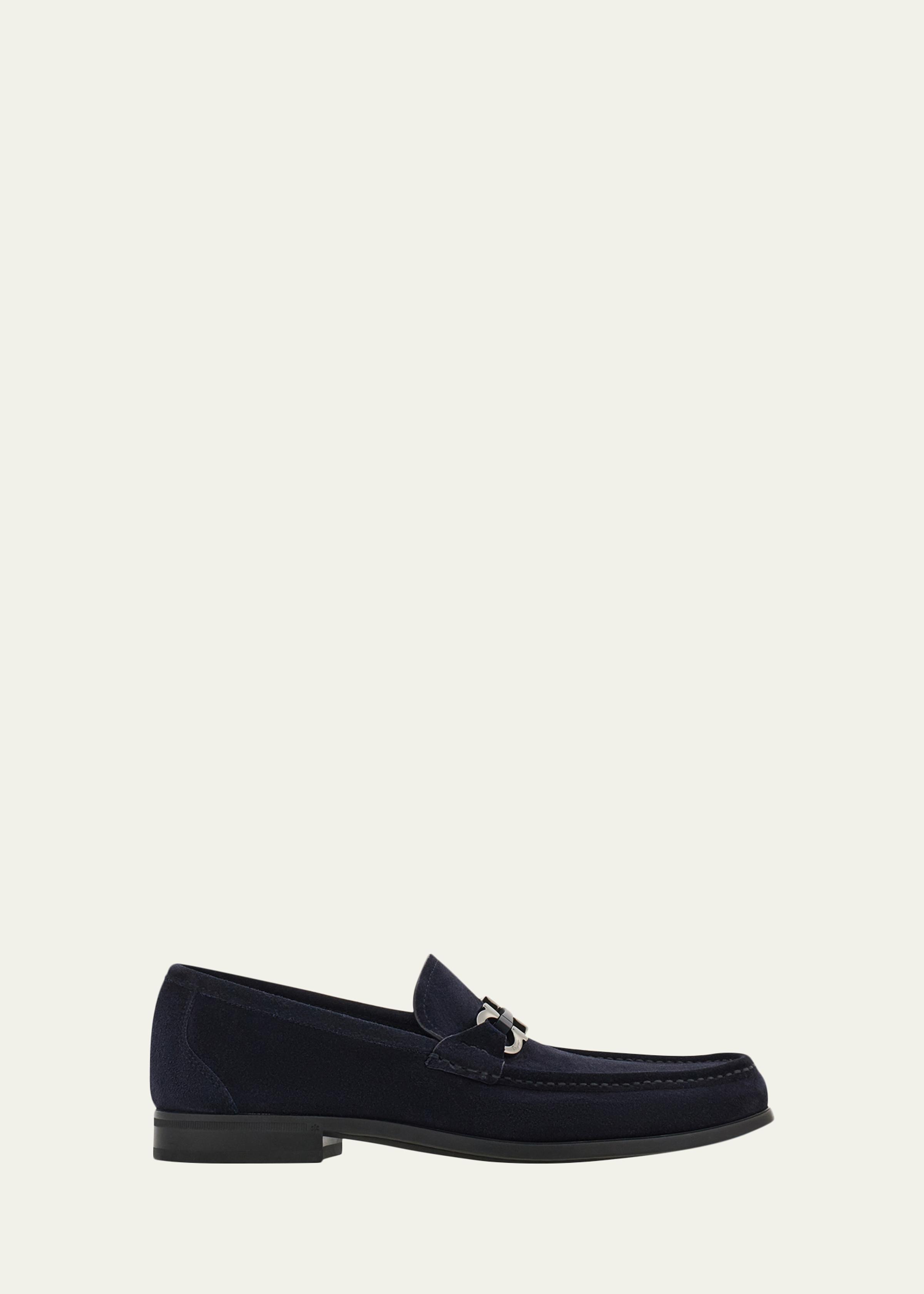 Men's Grandioso Suede Gancio-Bit Loafers