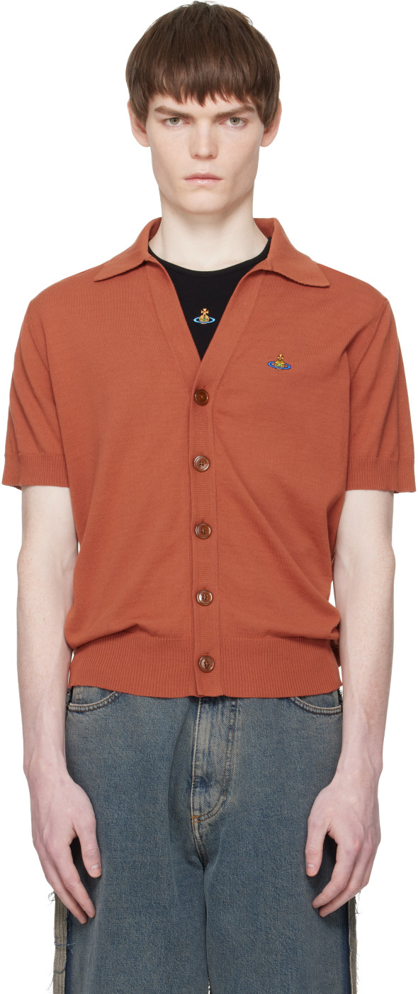 Orange Polo Cardigan