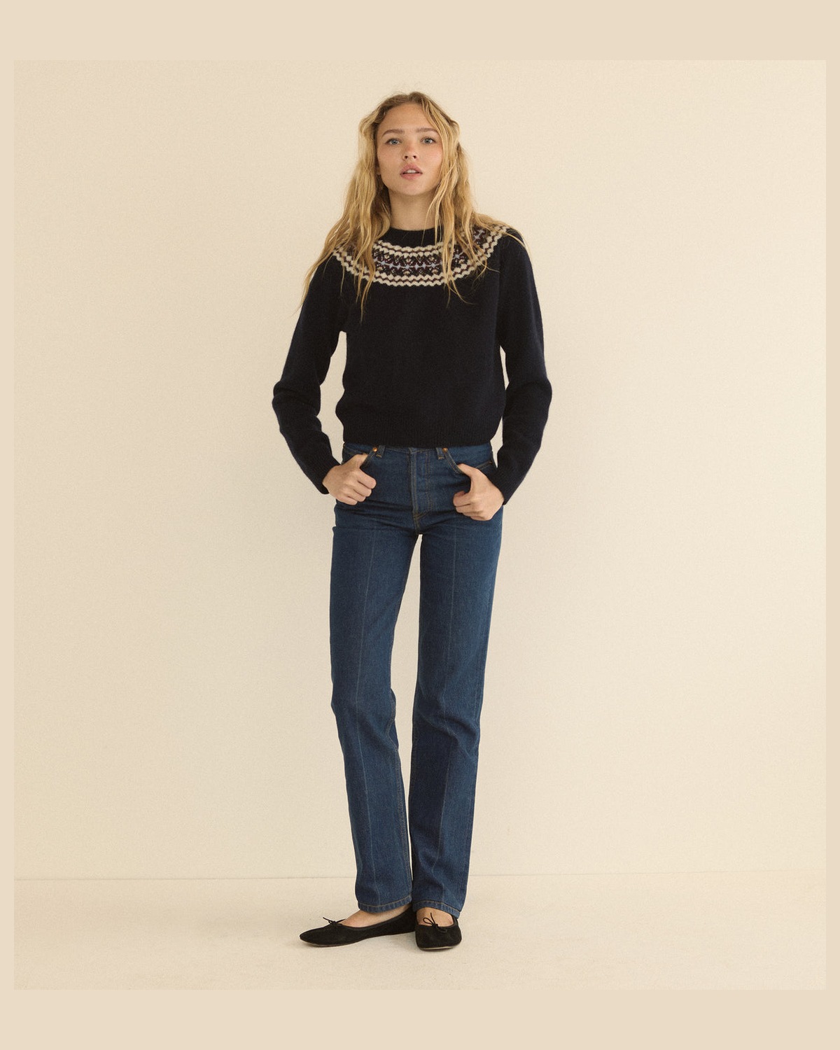 Boniface Cashmere Sweater in Navy