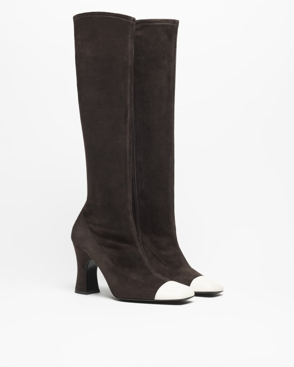 Chanel High Boots, Brown and White