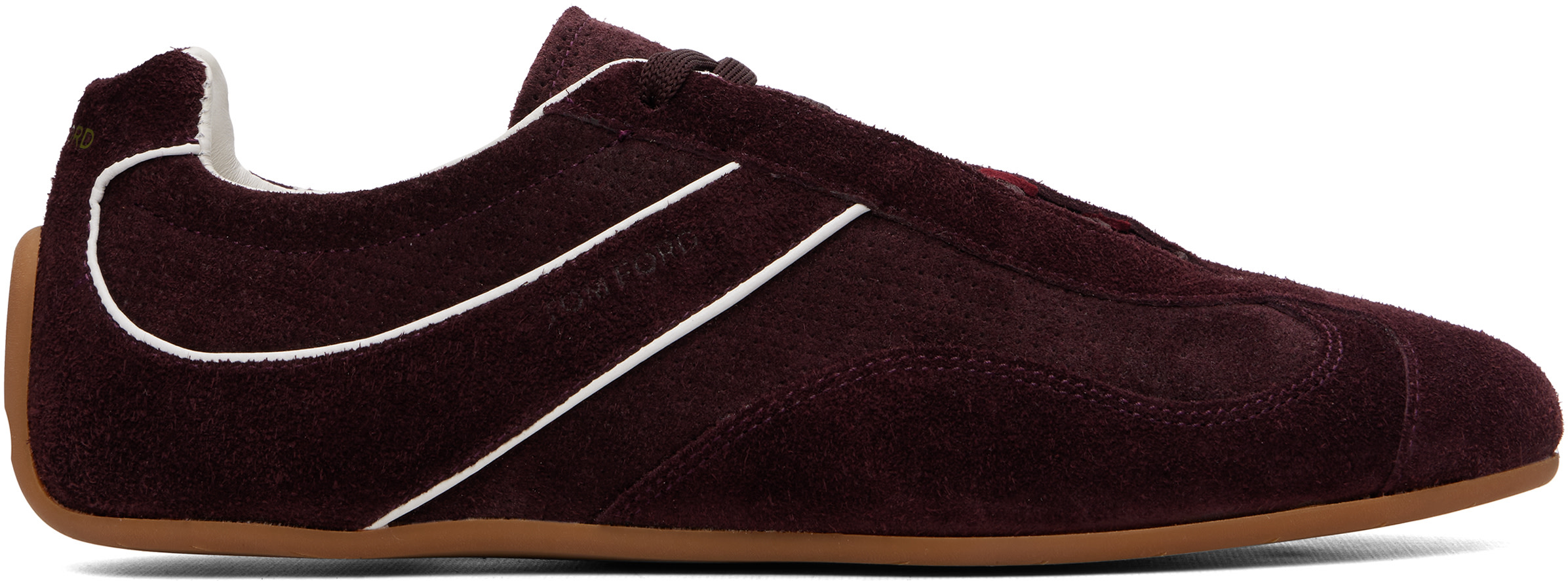 Burgundy Suede Aston Sneakers