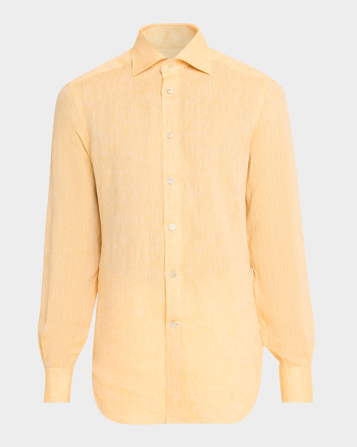 Men's Linen Button-Down Shirt