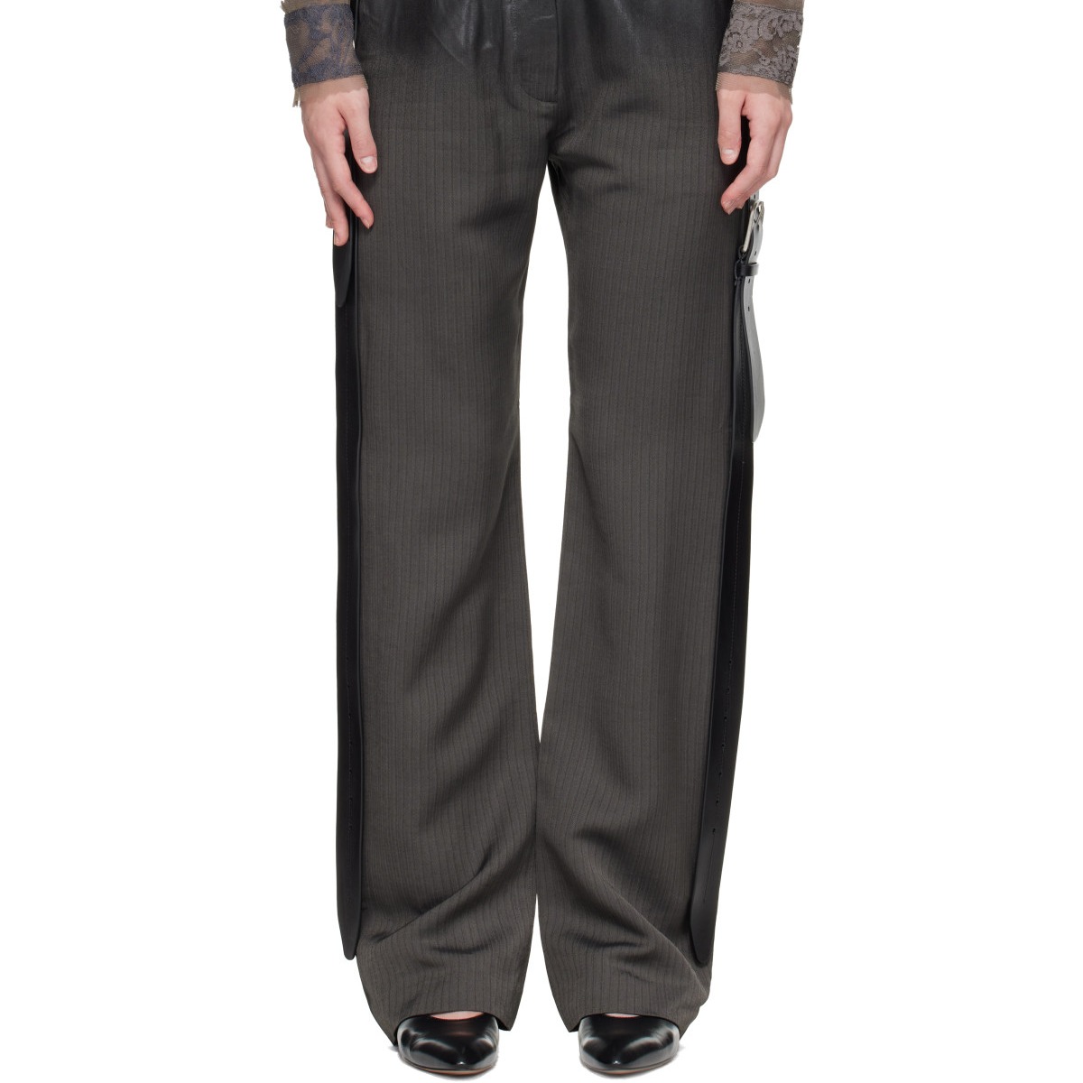 Gray Tailored Degredé Trousers