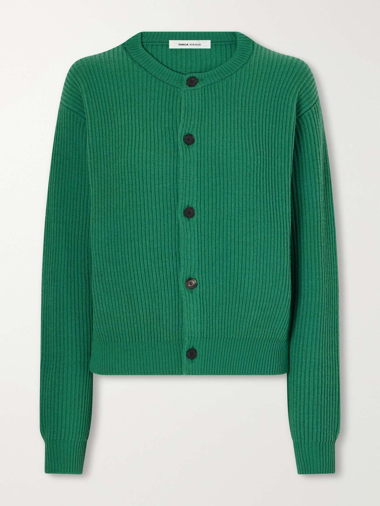 + TEKLA ribbed wool and cashmere-blend cardigan