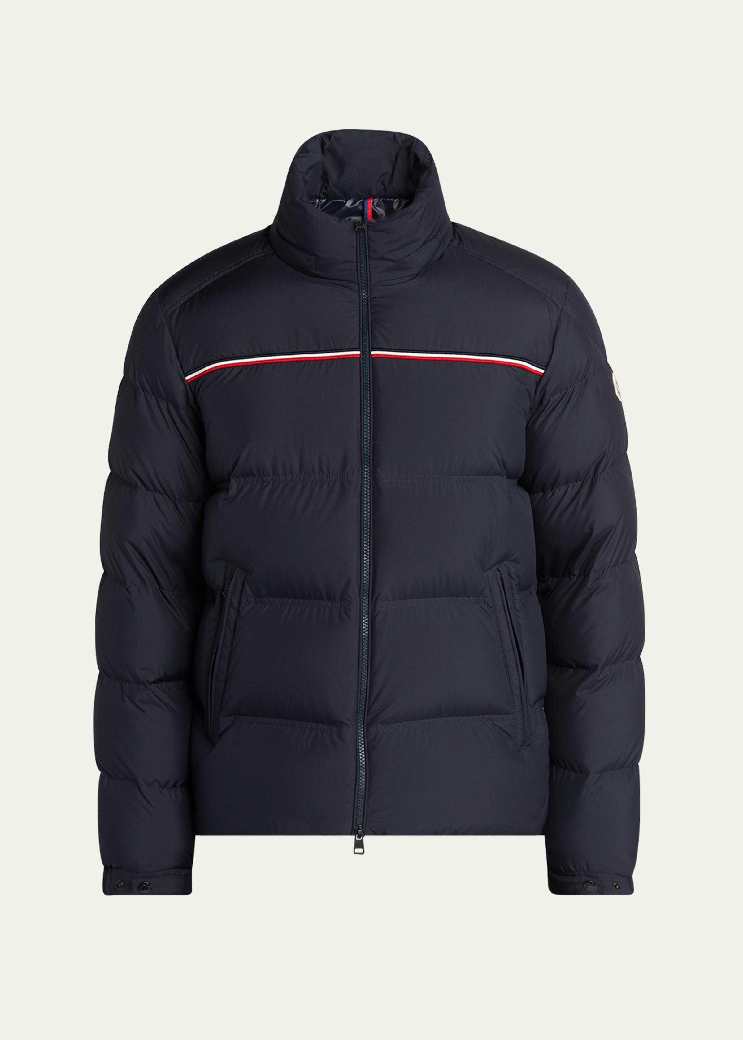 Men's Bouvaque Tricolor-Trim Down Jacket