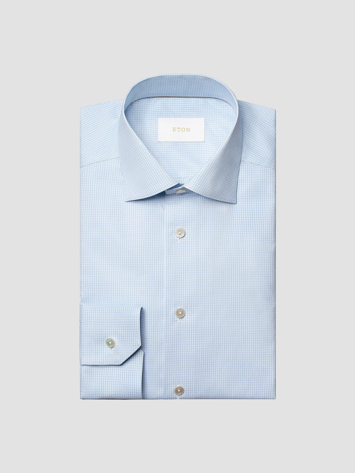 Contemporary-Fit Elevated Micro Check Cotton Shirt