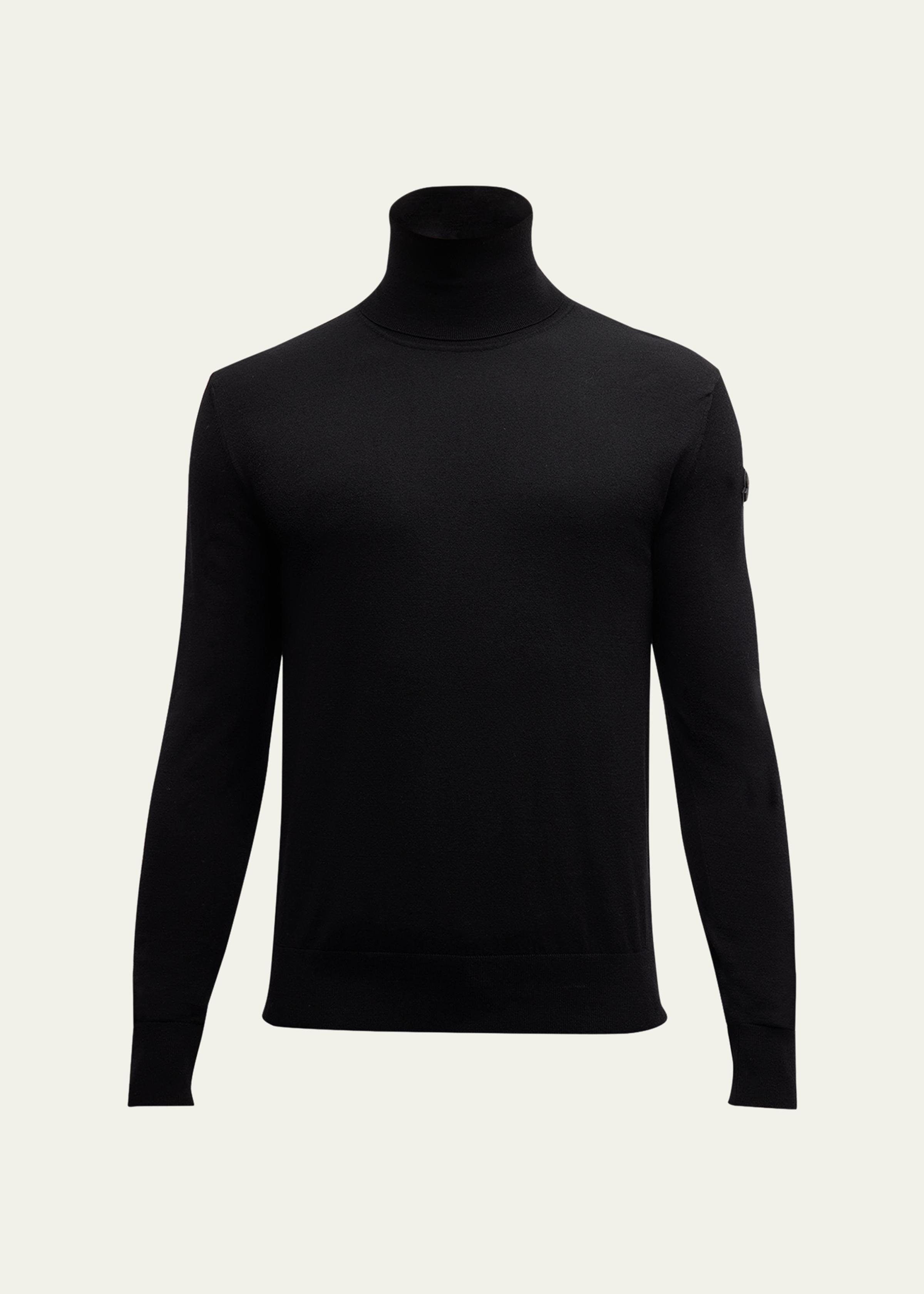 Men's Solid Wool Turtleneck Sweater