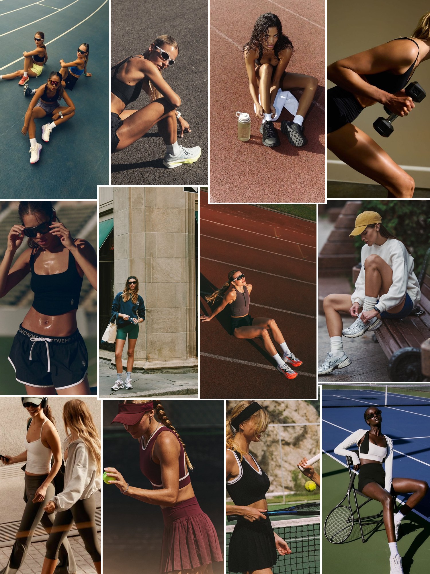 Running outfits and the sneakers worn with them
