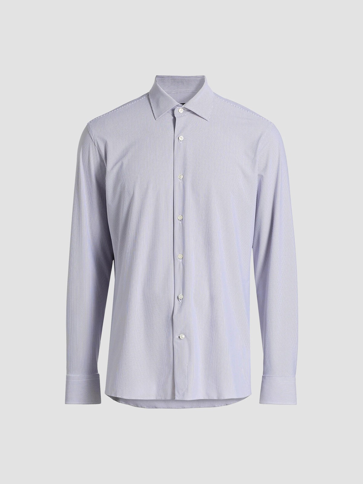 COLLECTION Vertical Mini-Striped Button-Front Shirt