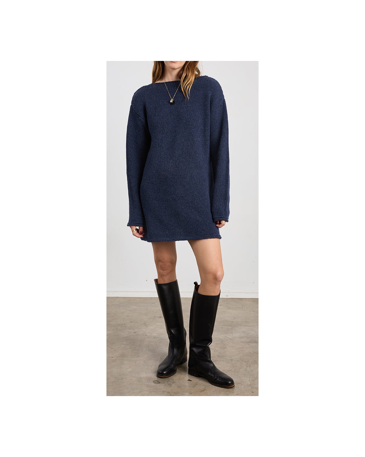 Tilda Merino Wool Dress Navy