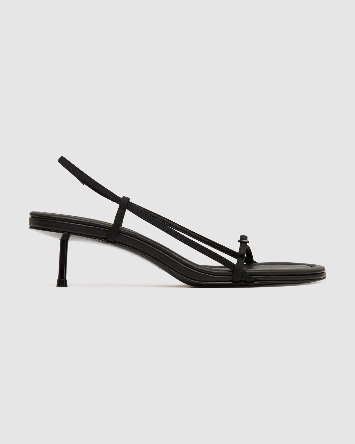Petit Belt Sling Back Heels in Black