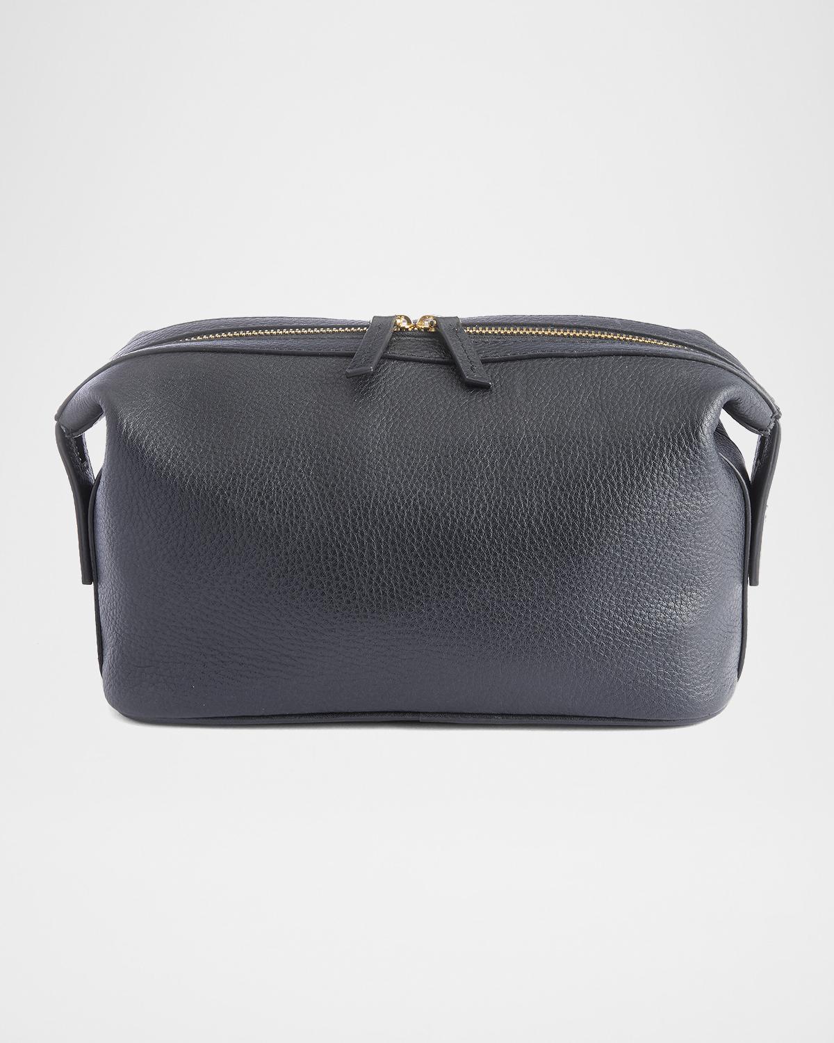 ROYCE New York Monogrammed Large Leather Toiletry Bag, Personalized